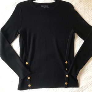🖤 Cable & Guage Knit Pullover Sweater Black
